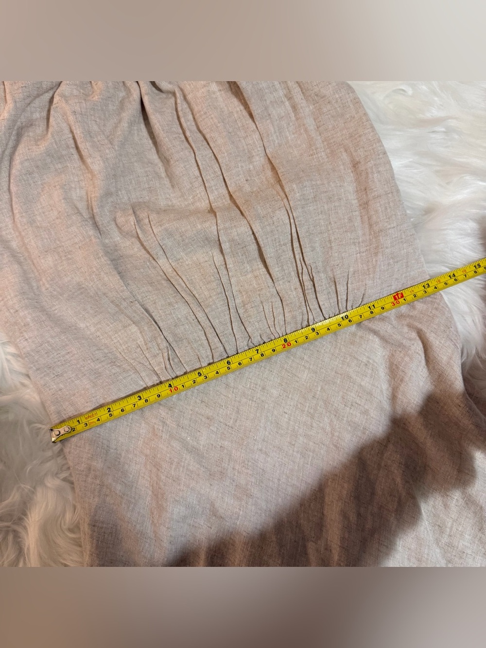 Banana Republic Linen Blend Beige Midi Dress Size 0 NWOT - Picture 12 of 15